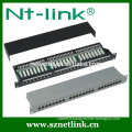 1u 24 port black cat5e STP patch panel